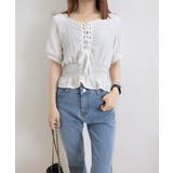 レースアップブラウスウエストシャーリング | Miniministore | 詳細画像15 