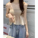 シャーリングキャミソール ペプラムキャミ | Miniministore | 詳細画像14