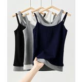 レイヤード風キャミソール 韓国風配色夏服 | Miniministore | 詳細画像15