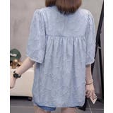 Vネックフリルブラウス 花柄刺しゅう夏服 | Miniministore | 詳細画像11