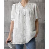 Vネックフリルブラウス 花柄刺しゅう夏服 | Miniministore | 詳細画像18