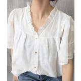 Vネックフリルブラウス 花柄刺しゅう夏服 | Miniministore | 詳細画像19