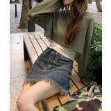 裾フリンジ デニムスカート ハイウエスト | Miniministore | 詳細画像11 