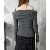 オフショルニットトップスサイドタック長袖 | Miniministore | 詳細画像20 