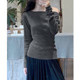 オフショルニットトップスサイドタック長袖 | Miniministore | 詳細画像5 