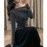 オフショルニットトップスサイドタック長袖 | Miniministore | 詳細画像7 