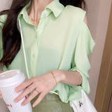 シアー シャツブラウス レディース 長袖 | Miniministore | 詳細画像13 