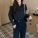 シアー シャツブラウス レディース 長袖 | Miniministore | 詳細画像5 