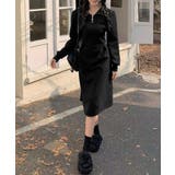 ハーフジップワンピース長袖ウエストタック | Miniministore | 詳細画像8 