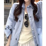 総柄リボンシャツブラウス ゆったりシャツ | Miniministore | 詳細画像13