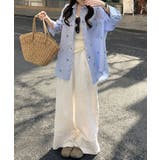 総柄リボンシャツブラウス ゆったりシャツ | Miniministore | 詳細画像15