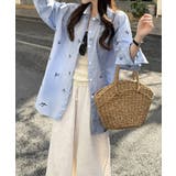 総柄リボンシャツブラウス ゆったりシャツ | Miniministore | 詳細画像16