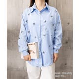 総柄リボンシャツブラウス ゆったりシャツ | Miniministore | 詳細画像18