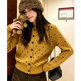 ドット柄クルーネックニットカーディガン秋 | Miniministore | 詳細画像17