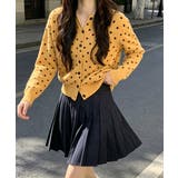 ドット柄クルーネックニットカーディガン秋 | Miniministore | 詳細画像18