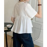 ドッキングペプラムブラウス 半袖トップス | Miniministore | 詳細画像5 