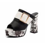 厚底 ミュールサンダル チャンキーヒール | Miniministore | 詳細画像15 