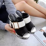 厚底 ミュールサンダル チャンキーヒール | Miniministore | 詳細画像5 