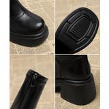 PUレザーショートブーツ バックジッパー | Miniministore | 詳細画像20 