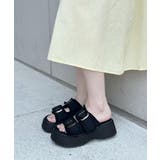 ダブルバックルサンダルデニム厚底サンダル | Miniministore | 詳細画像12 