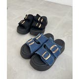 ダブルバックルサンダルデニム厚底サンダル | Miniministore | 詳細画像16 