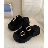 ダブルバックルサンダルデニム厚底サンダル | Miniministore | 詳細画像22 