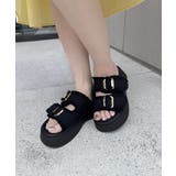 ダブルバックルサンダルデニム厚底サンダル | Miniministore | 詳細画像9 