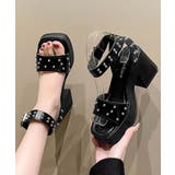 スタッズ 厚底サンダル チャンキーヒール | Miniministore | 詳細画像10 