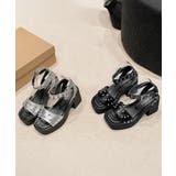 スタッズ 厚底サンダル チャンキーヒール | Miniministore | 詳細画像16 