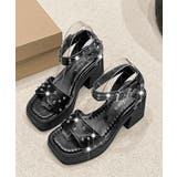 スタッズ 厚底サンダル チャンキーヒール | Miniministore | 詳細画像17 