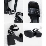 スタッズ 厚底サンダル チャンキーヒール | Miniministore | 詳細画像21 