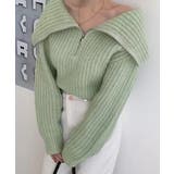 ハーフジップニットセーター ビッグカラー | Miniministore | 詳細画像10 