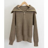 ハーフジップニットセーター ビッグカラー | Miniministore | 詳細画像22 