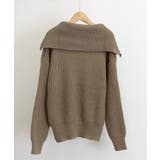ハーフジップニットセーター ビッグカラー | Miniministore | 詳細画像23 