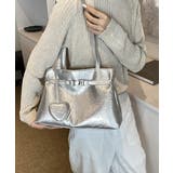 トートバッグ ハートチャーム付き肩掛け鞄 | Miniministore | 詳細画像16 