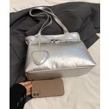 トートバッグ ハートチャーム付き肩掛け鞄 | Miniministore | 詳細画像21 