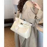 トートバッグ ハートチャーム付き肩掛け鞄 | Miniministore | 詳細画像7 