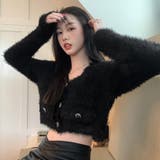 フェザーヤーンカーディガン ニットカーデ | Miniministore | 詳細画像5 