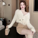 フェザーヤーンカーディガン ニットカーデ | Miniministore | 詳細画像7 