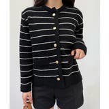 細ボーダーニットカーディガン レディース | Miniministore | 詳細画像13