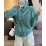 くるみボタンハイネックニットカーディガン | Miniministore | 詳細画像16 