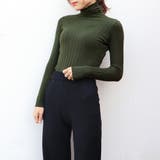 リブ ニットトップス タートルネック | Miniministore | 詳細画像22