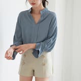 スキッパー シャツブラウス レディース オフィスカジュアル | Miniministore | 詳細画像12 