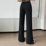 フロントスリット ワイドパンツ オフィス | Miniministore | 詳細画像6 