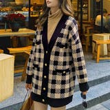 ニットカーディガン レディースチェック柄 | Miniministore | 詳細画像12