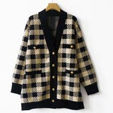 ニットカーディガン レディースチェック柄 | Miniministore | 詳細画像3