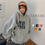 カレッジロゴパーカー裏起毛レディース | Miniministore | 詳細画像1