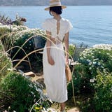 リネン混 ロングワンピース レディース白 | Miniministore | 詳細画像8