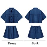 デニムセットアップ カジュアル上下セット | Miniministore | 詳細画像3