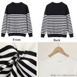 ボーダー柄 ニットセータ ラウンドネック | Miniministore | 詳細画像14